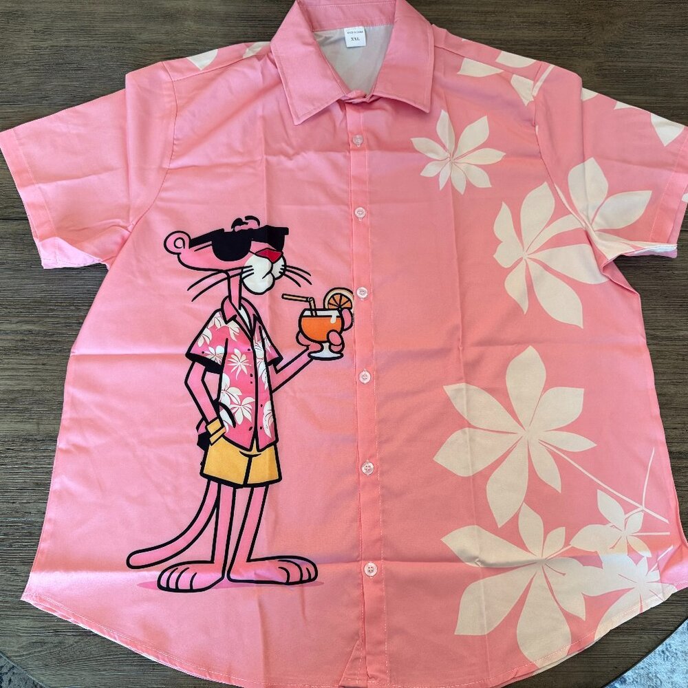 Pink Panther Floral Button Up Shirt